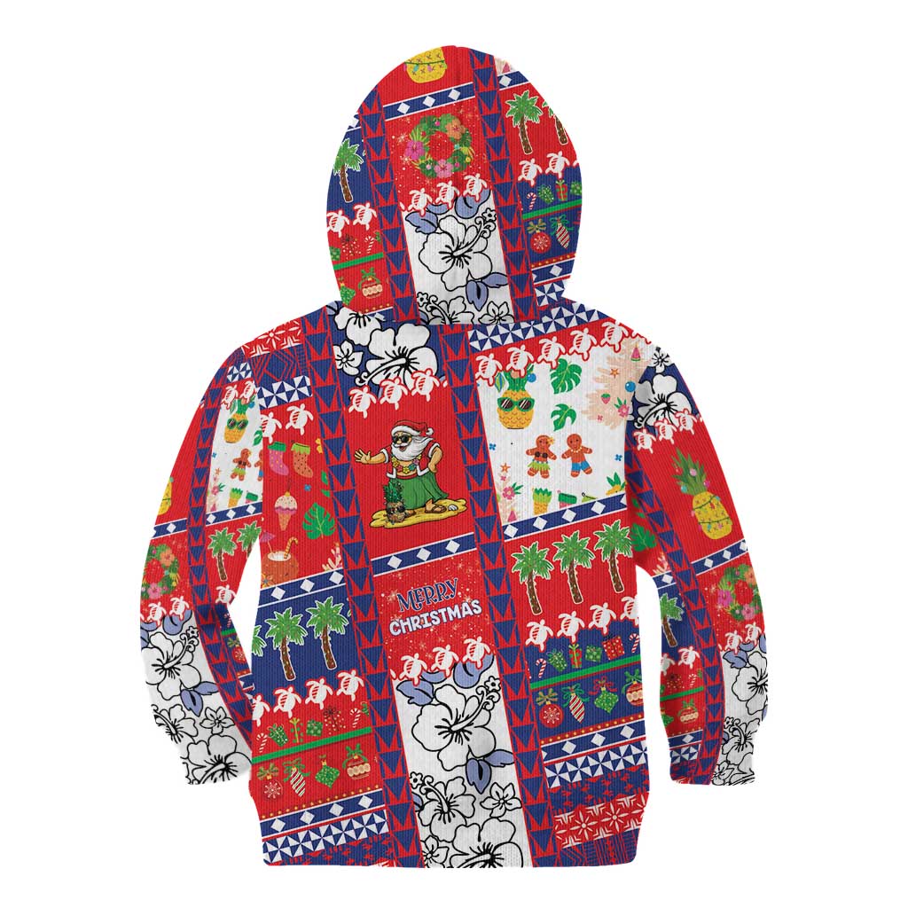 Wallis And Futuna Christmas Kid Hoodie Festive Beach Vibes LT05 - Polynesian Pride