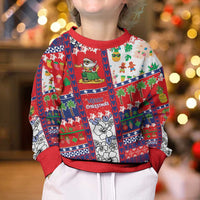 Wallis And Futuna Christmas Kid Ugly Christmas Sweater Festive Beach Vibes LT05 - Polynesian Pride
