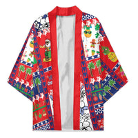 Wallis And Futuna Christmas Kimono Festive Beach Vibes LT05 Unisex Red - Polynesian Pride