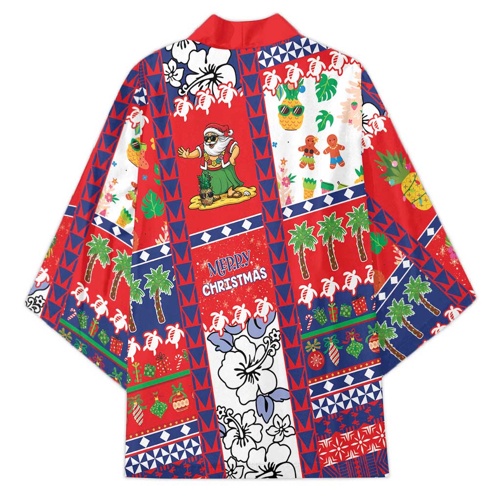 Wallis And Futuna Christmas Kimono Festive Beach Vibes LT05 - Polynesian Pride