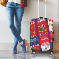 Wallis And Futuna Christmas Luggage Cover Festive Beach Vibes LT05 - Polynesian Pride