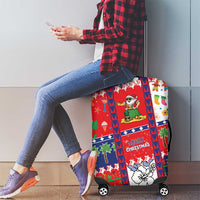 Wallis And Futuna Christmas Luggage Cover Festive Beach Vibes LT05 - Polynesian Pride