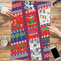 Wallis And Futuna Christmas Puzzle Festive Beach Vibes LT05 Red - Polynesian Pride