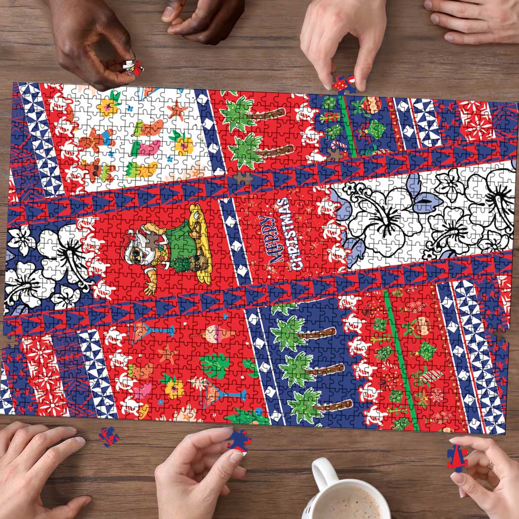 Wallis And Futuna Christmas Puzzle Festive Beach Vibes LT05 - Polynesian Pride