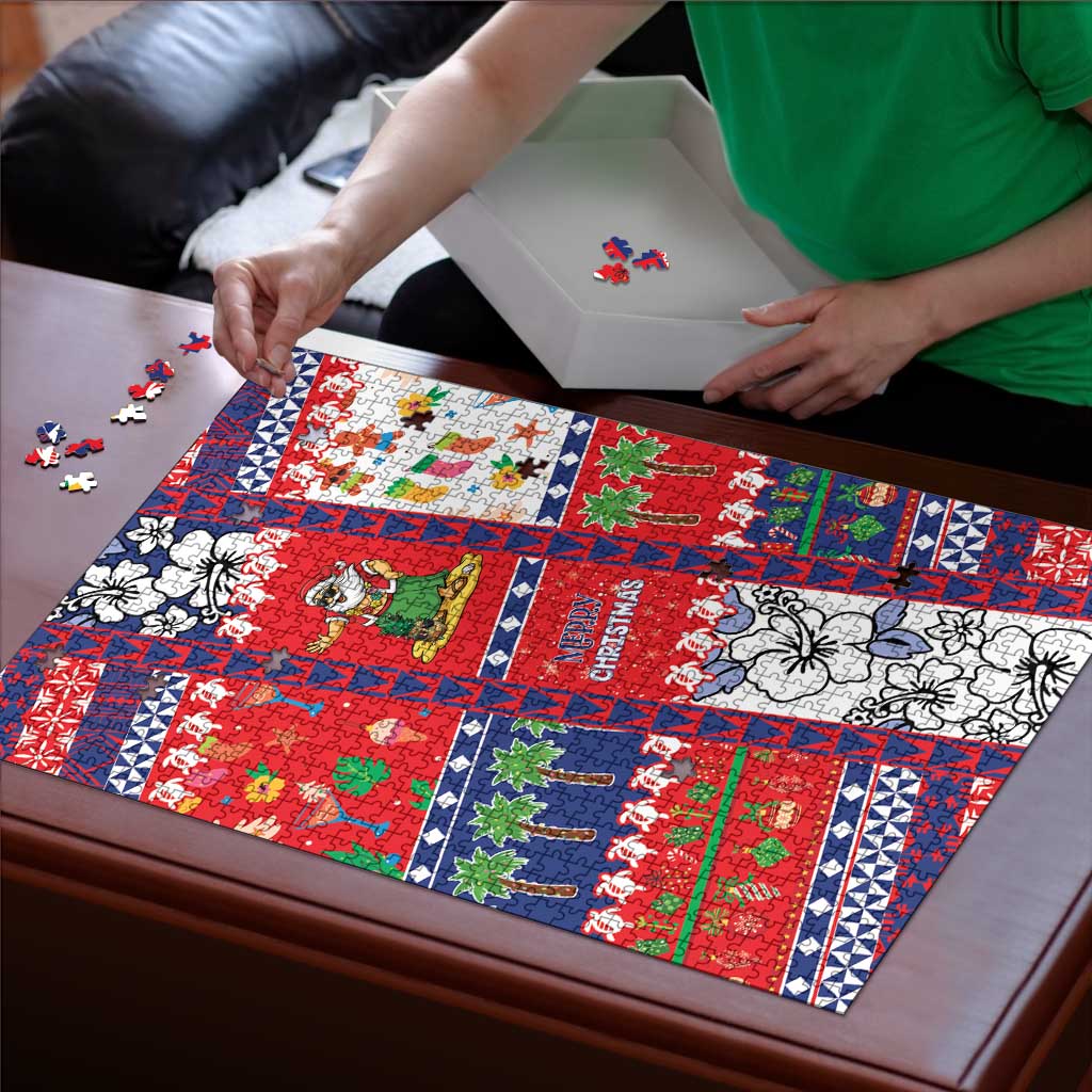Wallis And Futuna Christmas Puzzle Festive Beach Vibes LT05 - Polynesian Pride