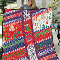 Wallis And Futuna Christmas Quilt Festive Beach Vibes LT05 Red - Polynesian Pride