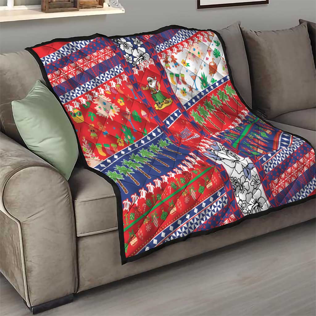 Wallis And Futuna Christmas Quilt Festive Beach Vibes LT05 - Polynesian Pride