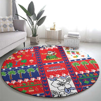 Wallis And Futuna Christmas Round Carpet Festive Beach Vibes LT05 - Polynesian Pride
