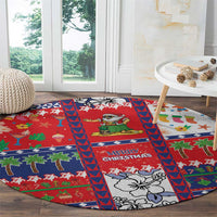 Wallis And Futuna Christmas Round Carpet Festive Beach Vibes LT05 - Polynesian Pride