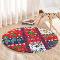 Wallis And Futuna Christmas Round Carpet Festive Beach Vibes LT05 - Polynesian Pride
