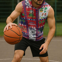 Wallis And Futuna Christmas Sleeveless Hoodie Festive Beach Vibes LT05 - Polynesian Pride