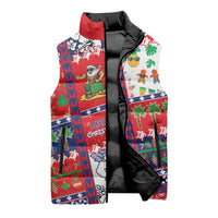 Wallis And Futuna Christmas Sleeveless Puffer Jacket Festive Beach Vibes LT05 - Polynesian Pride