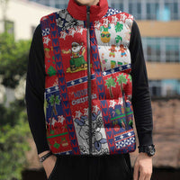 Wallis And Futuna Christmas Sleeveless Puffer Jacket Festive Beach Vibes LT05 - Polynesian Pride