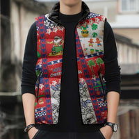 Wallis And Futuna Christmas Sleeveless Puffer Jacket Festive Beach Vibes LT05 - Polynesian Pride
