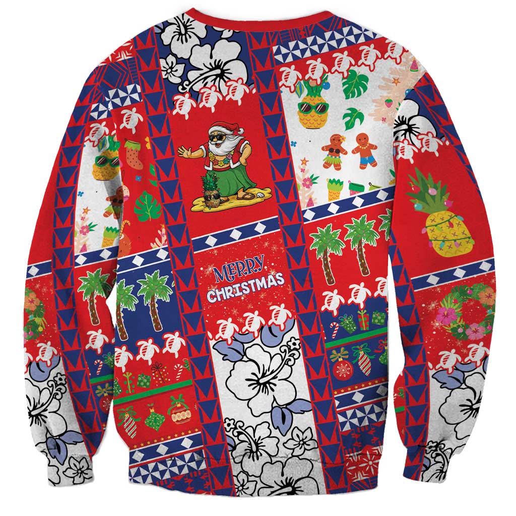 Wallis And Futuna Christmas Sweatshirt Festive Beach Vibes LT05 - Polynesian Pride