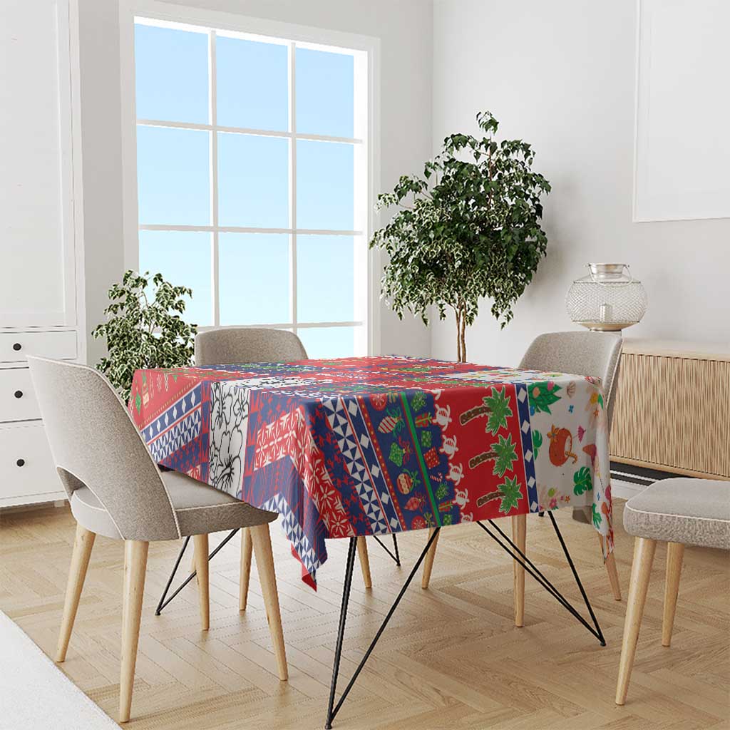 Wallis And Futuna Christmas Tablecloth Festive Beach Vibes LT05 - Polynesian Pride