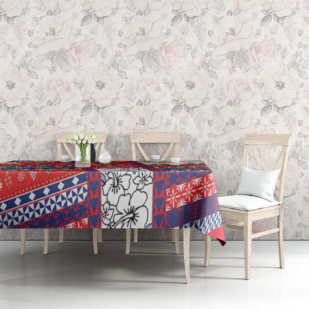 Wallis And Futuna Christmas Tablecloth Festive Beach Vibes LT05 - Polynesian Pride