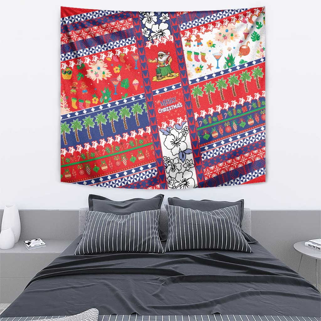 Wallis And Futuna Christmas Tapestry Festive Beach Vibes LT05 - Polynesian Pride