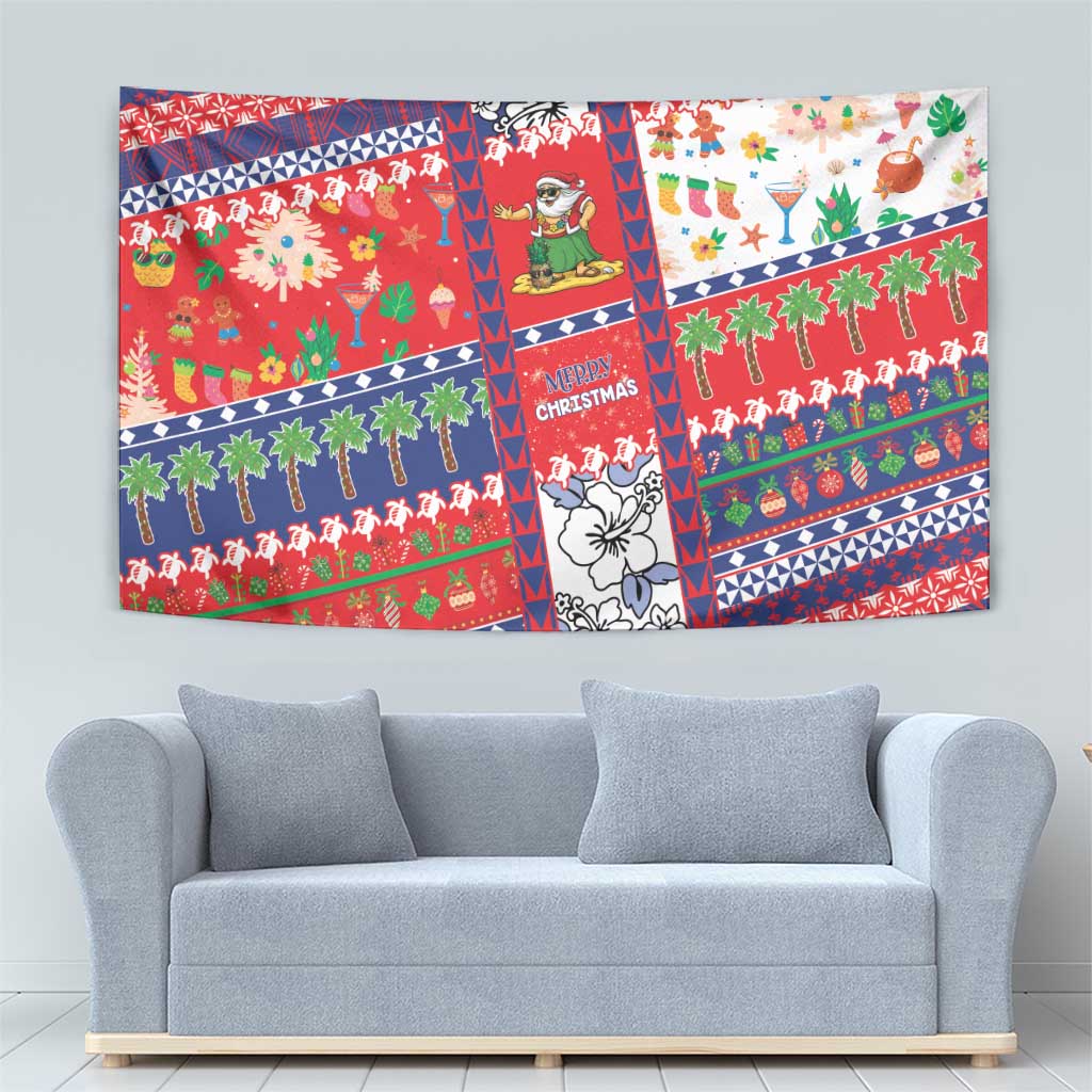 Wallis And Futuna Christmas Tapestry Festive Beach Vibes LT05 - Polynesian Pride
