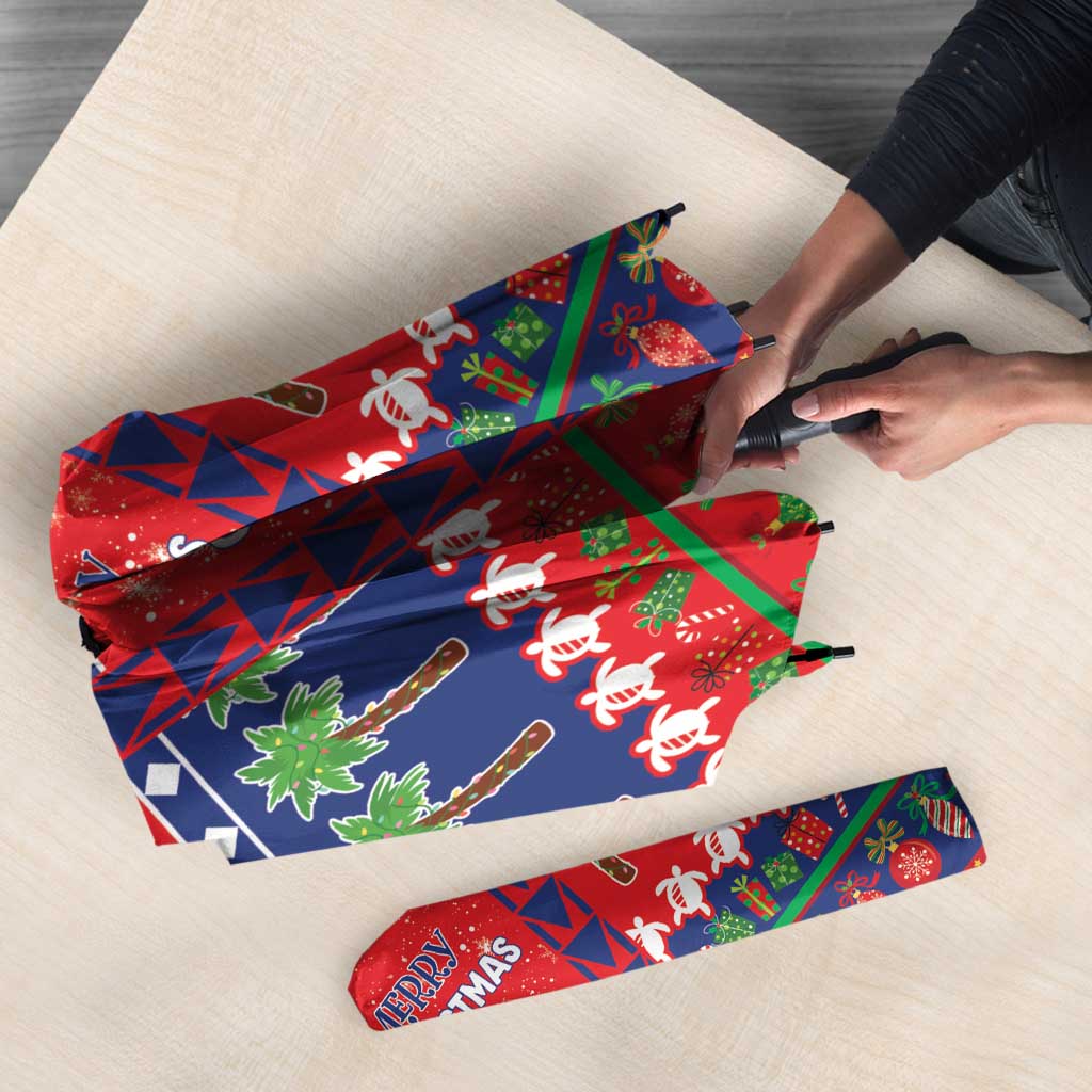 Wallis And Futuna Christmas Umbrella Festive Beach Vibes LT05 - Polynesian Pride