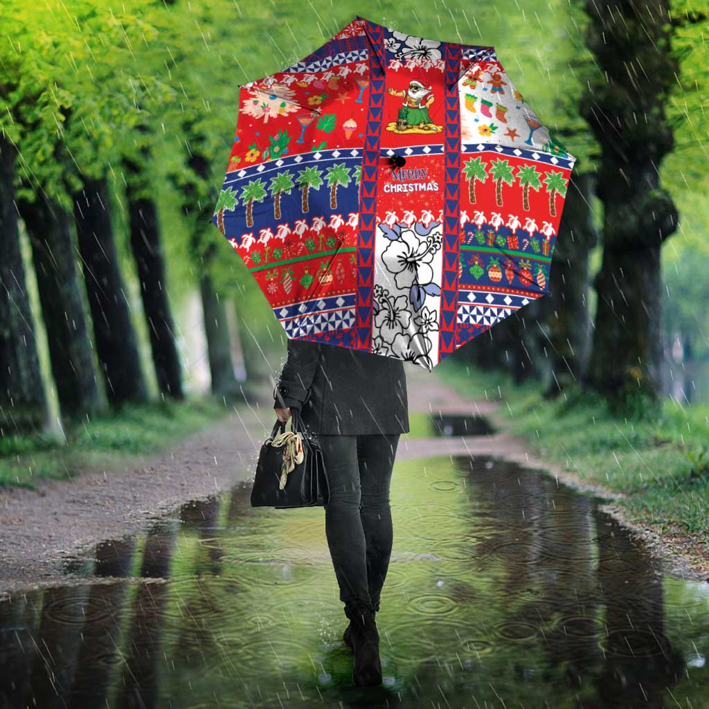 Wallis And Futuna Christmas Umbrella Festive Beach Vibes LT05 - Polynesian Pride