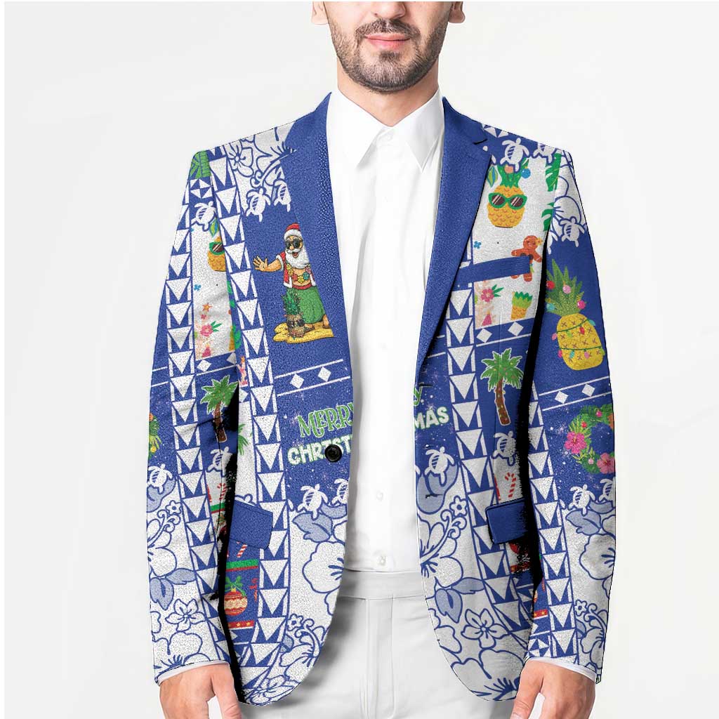 Northern Mariana Islands Christmas Blazer Festive Beach Vibes LT05 - Polynesian Pride