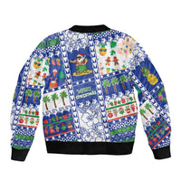 Northern Mariana Islands Christmas Bomber Jacket Festive Beach Vibes LT05 - Polynesian Pride