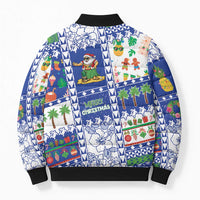 Northern Mariana Islands Christmas Bomber Puffer Jacket Festive Beach Vibes LT05 - Polynesian Pride