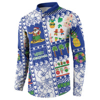 Northern Mariana Islands Christmas Button Sweatshirt Festive Beach Vibes LT05 - Polynesian Pride