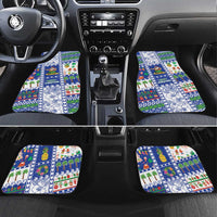 Northern Mariana Islands Christmas Car Mats Festive Beach Vibes LT05 Set 4pcs Blue - Polynesian Pride