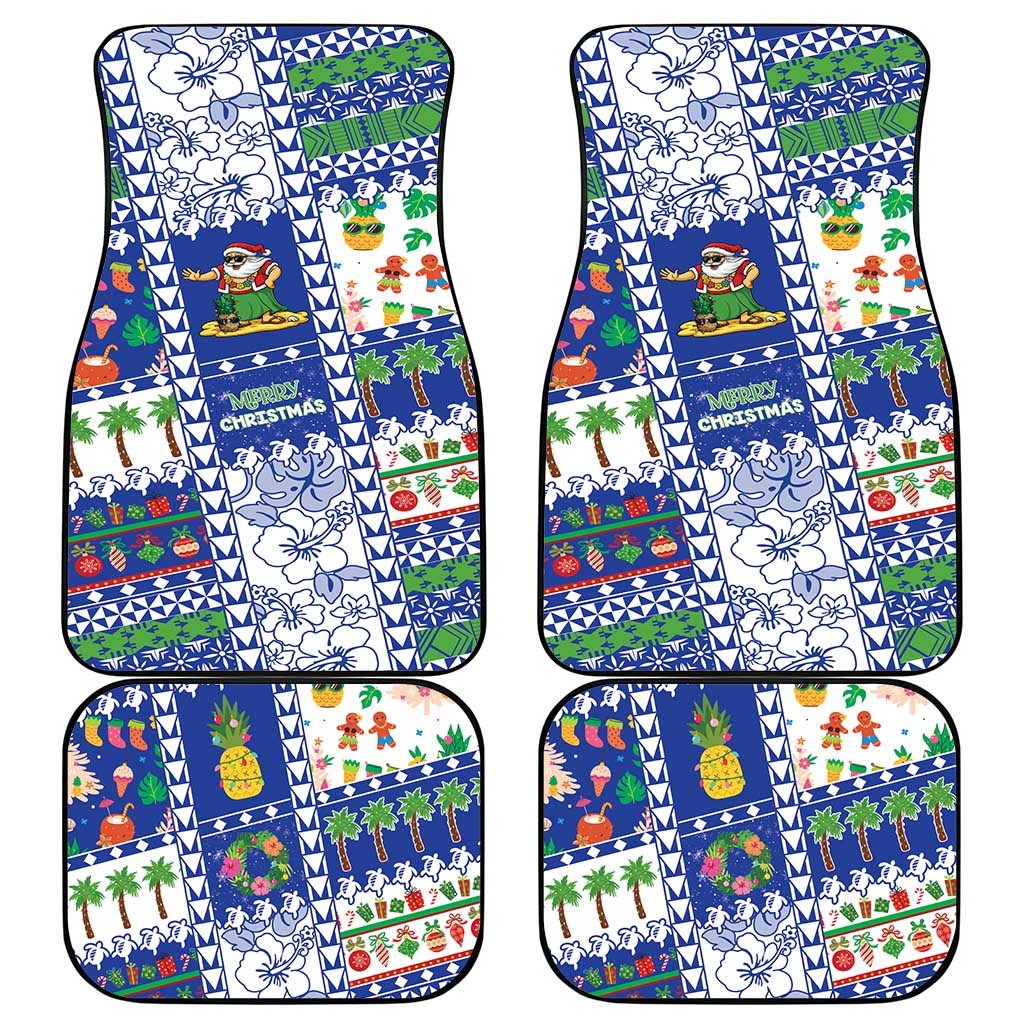 Northern Mariana Islands Christmas Car Mats Festive Beach Vibes LT05 - Polynesian Pride