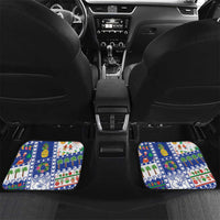 Northern Mariana Islands Christmas Car Mats Festive Beach Vibes LT05 Set 2pcs - Back Blue - Polynesian Pride