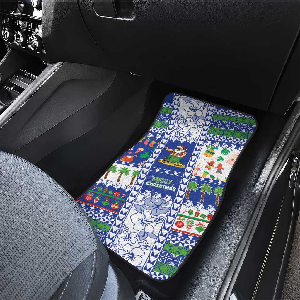 Northern Mariana Islands Christmas Car Mats Festive Beach Vibes LT05 - Polynesian Pride