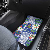 Northern Mariana Islands Christmas Car Mats Festive Beach Vibes LT05 - Polynesian Pride