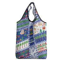 Northern Mariana Islands Christmas Grocery Bag Festive Beach Vibes LT05 - Polynesian Pride