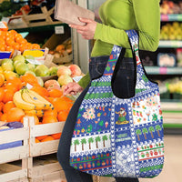 Northern Mariana Islands Christmas Grocery Bag Festive Beach Vibes LT05 - Polynesian Pride