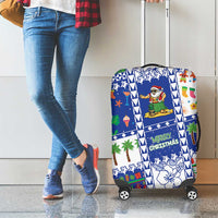 Northern Mariana Islands Christmas Luggage Cover Festive Beach Vibes LT05 - Polynesian Pride
