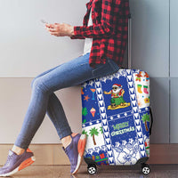 Northern Mariana Islands Christmas Luggage Cover Festive Beach Vibes LT05 - Polynesian Pride