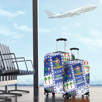 Northern Mariana Islands Christmas Luggage Cover Festive Beach Vibes LT05 - Polynesian Pride
