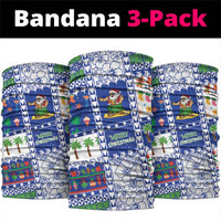 Northern Mariana Islands Christmas Neck Gaiter Festive Beach Vibes LT05 package One Size: 25*50cm Blue - Polynesian Pride