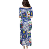 Northern Mariana Islands Christmas Puletasi Festive Beach Vibes LT05 - Polynesian Pride