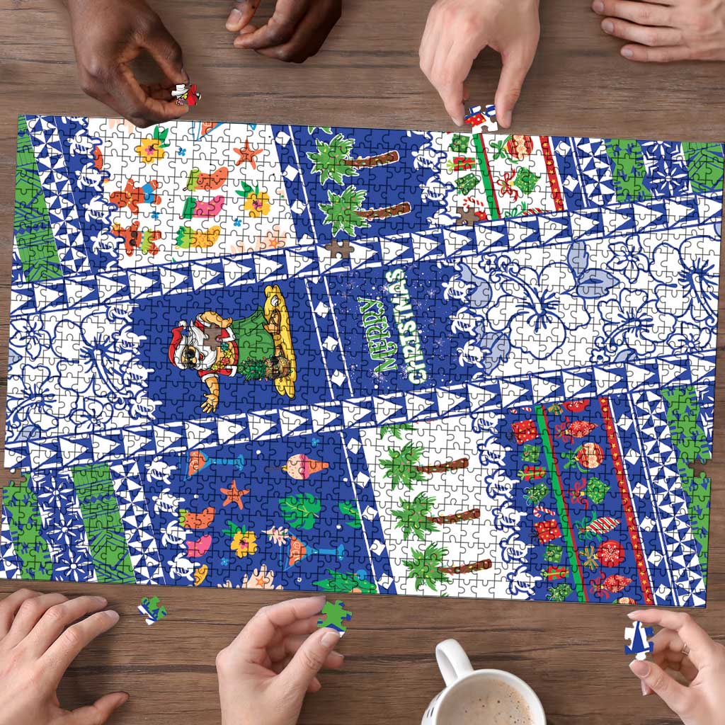 Northern Mariana Islands Christmas Puzzle Festive Beach Vibes LT05 - Polynesian Pride