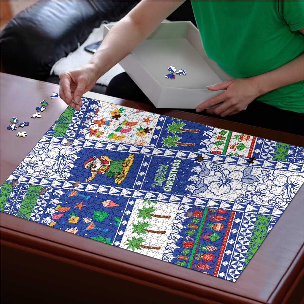 Northern Mariana Islands Christmas Puzzle Festive Beach Vibes LT05 - Polynesian Pride