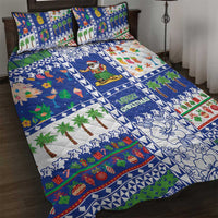 Northern Mariana Islands Christmas Quilt Bed Set Festive Beach Vibes LT05 Blue - Polynesian Pride