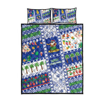 Northern Mariana Islands Christmas Quilt Bed Set Festive Beach Vibes LT05 - Polynesian Pride