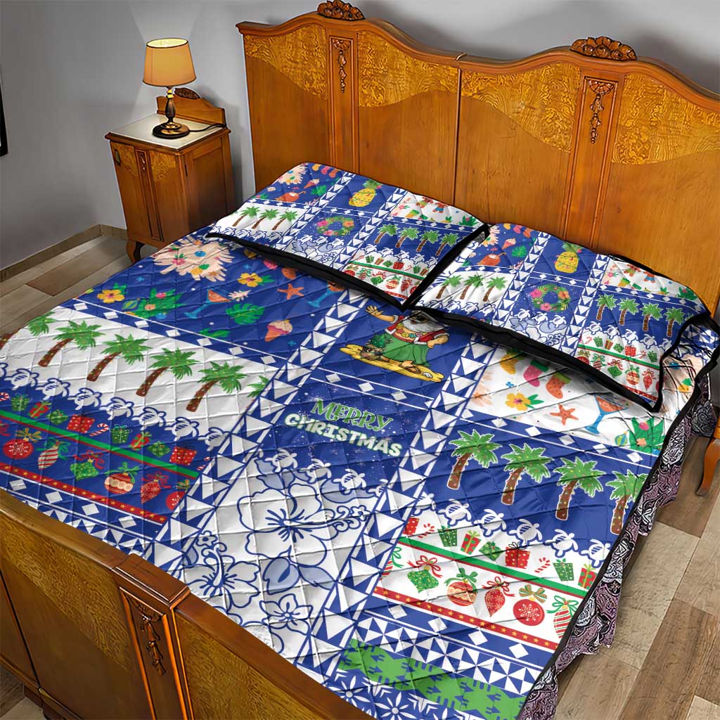 Northern Mariana Islands Christmas Quilt Bed Set Festive Beach Vibes LT05 - Polynesian Pride