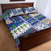 Northern Mariana Islands Christmas Quilt Bed Set Festive Beach Vibes LT05 - Polynesian Pride