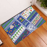 Northern Mariana Islands Christmas Rubber Doormat Festive Beach Vibes LT05 - Polynesian Pride