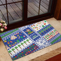 Northern Mariana Islands Christmas Rubber Doormat Festive Beach Vibes LT05 - Polynesian Pride