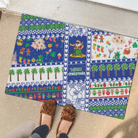 Northern Mariana Islands Christmas Rubber Doormat Festive Beach Vibes LT05 - Polynesian Pride